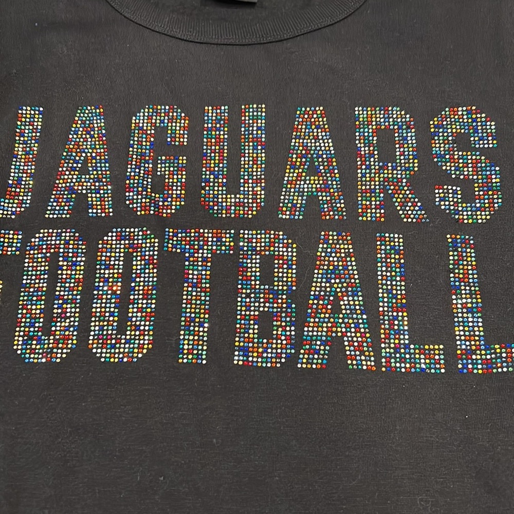 Women's G-III Sports Carl Banks Black Jacksonville Jaguars Bling Sweatshirt XL - Picture 3 of 6